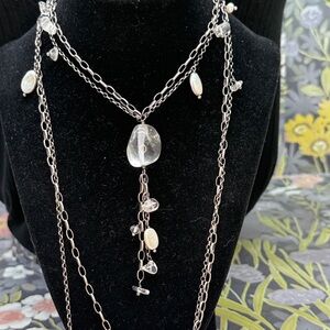 ⭐️N1492 Retired Silpada Crystals & pearls 35" Necklace